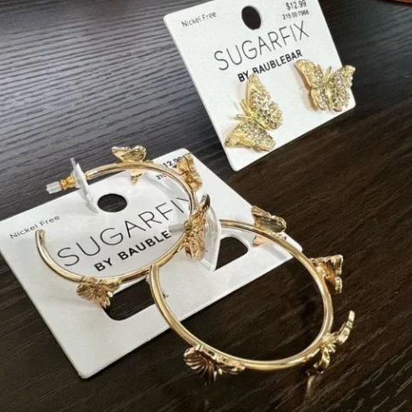 Sugarfix by Baublebar Butterfly Earring Bundle- 2 Sets - Picture 1 of 4